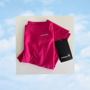 NWT pink SPYDER thermal leggings